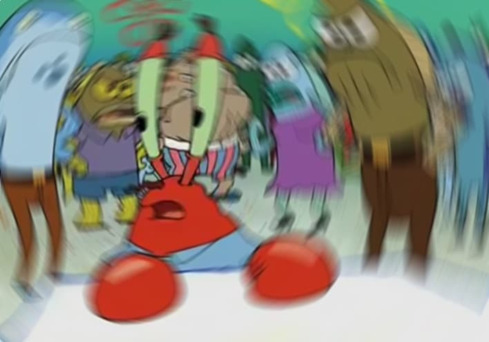 Confused Mr Krabs