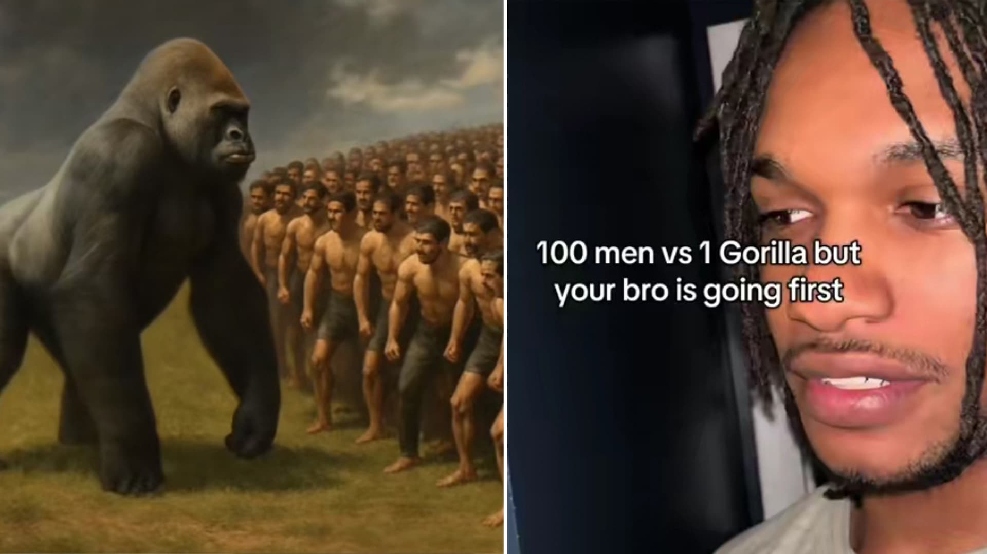 100 Men vs One Gorilla