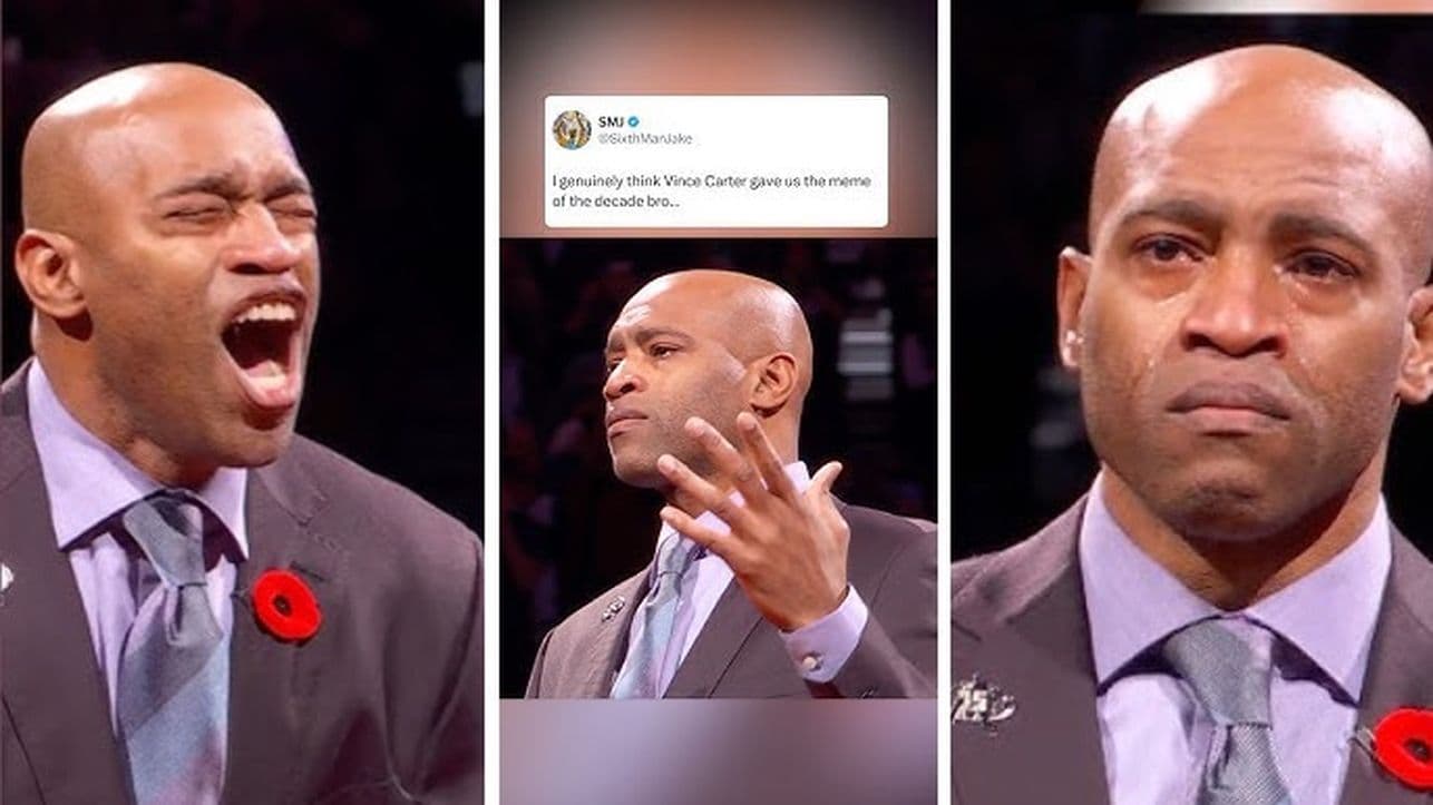 Vince Carter Crying and Cheering